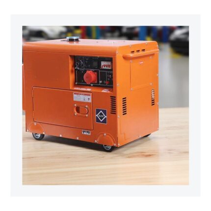 Silent diesel generator front angle view
