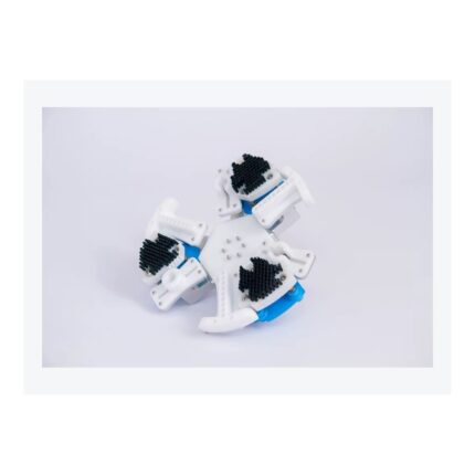 Commercial rotary carpet extractor retractable brush head