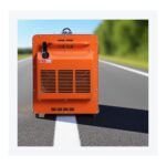 Silent diesel generator rear view