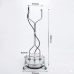 20-Inch Stainless Steel Wheeled Pressure Washing Cleaner
