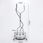 20-Inch Stainless Steel Wheeled Pressure Washing Cleaner