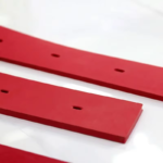 Pre-punched replacement squeegee blade detail