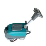 EquipGo 25L folding hand push floor scrubber dryer top angle view