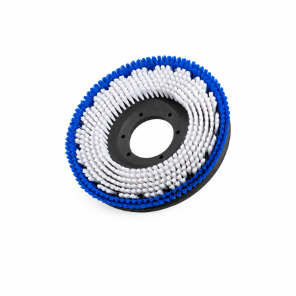 15 inch nylon carpet cleaning disc brush with blue and white bristles