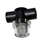 Floor scrubber inline water filter front view