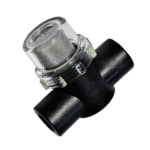 Floor scrubber inline water filter alternate side view